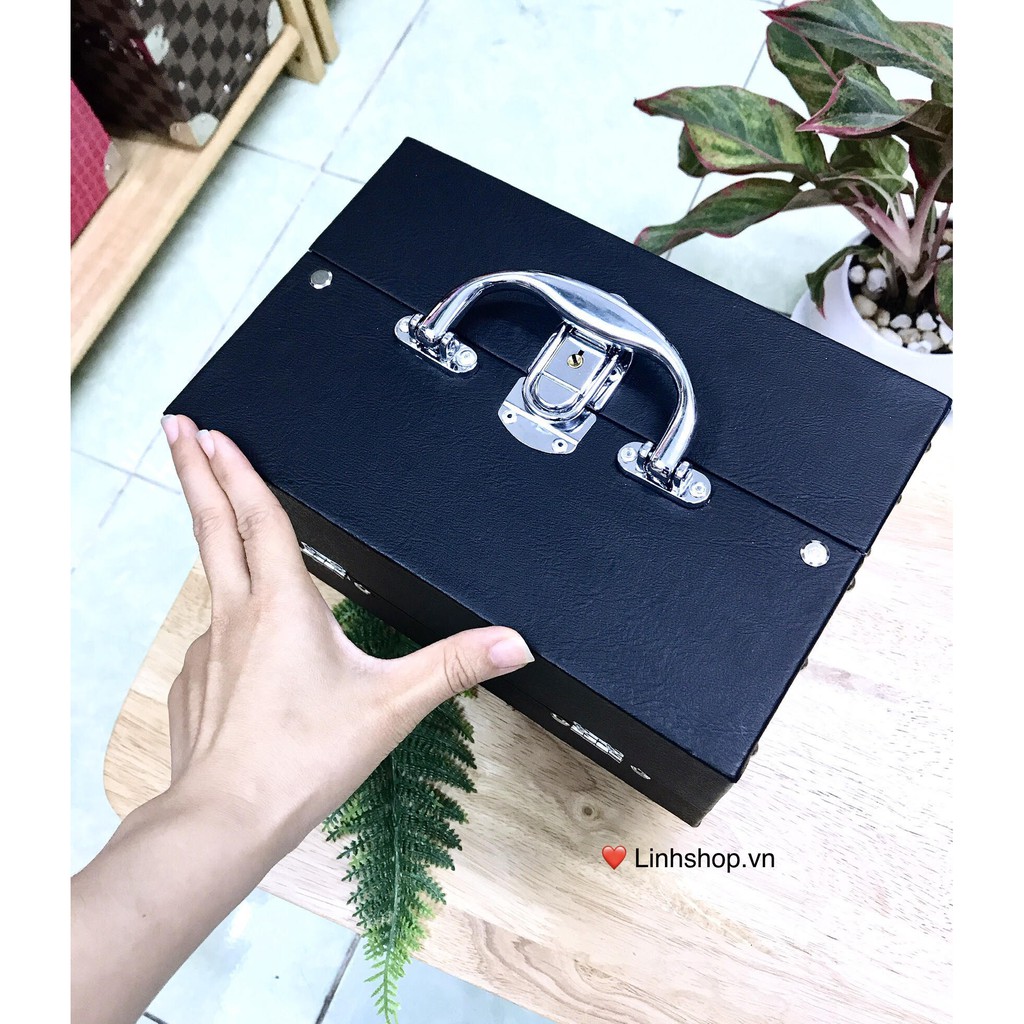 Hộp để đồ trang điểm, hộp đựng mỹ phẩm để bàn trang điểm cá nhân LS25 Lamdep24g