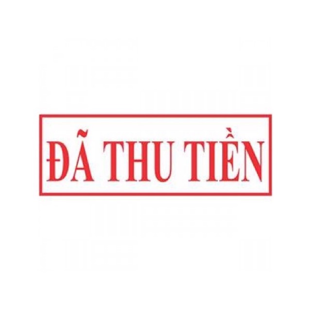 Con dấu liền mực “ĐÃ THU TIỀN” màu đỏ