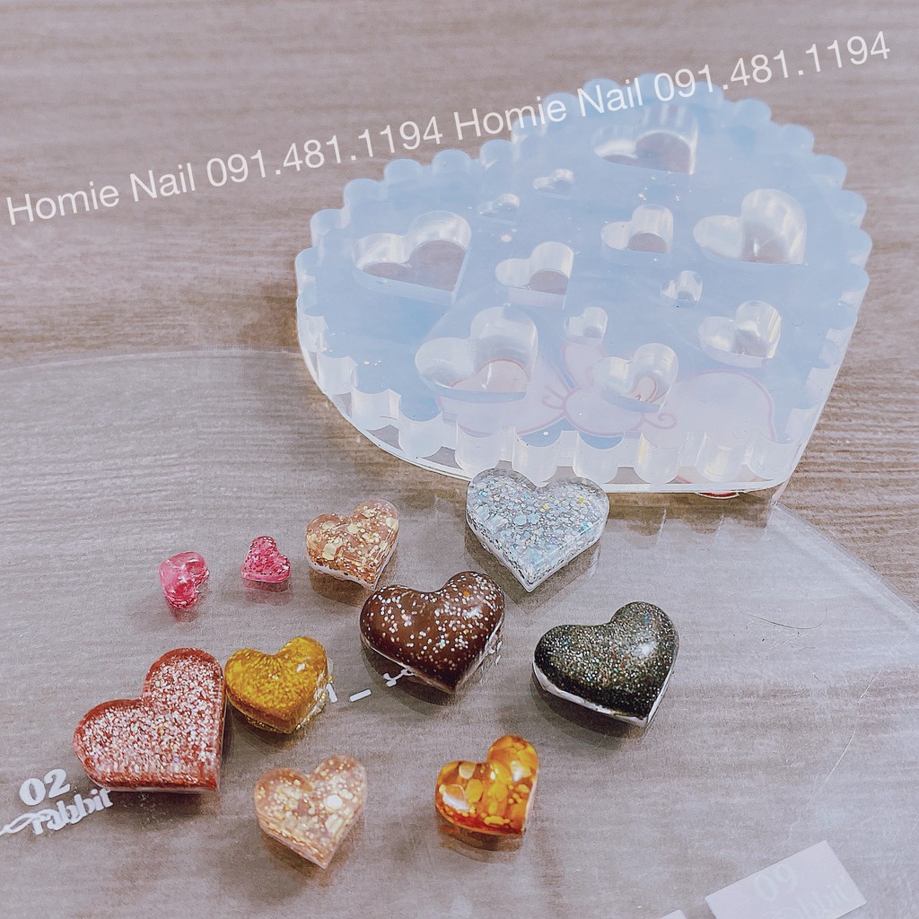 Khuôn silicon làm nail, khuôn nặn nhiều hình