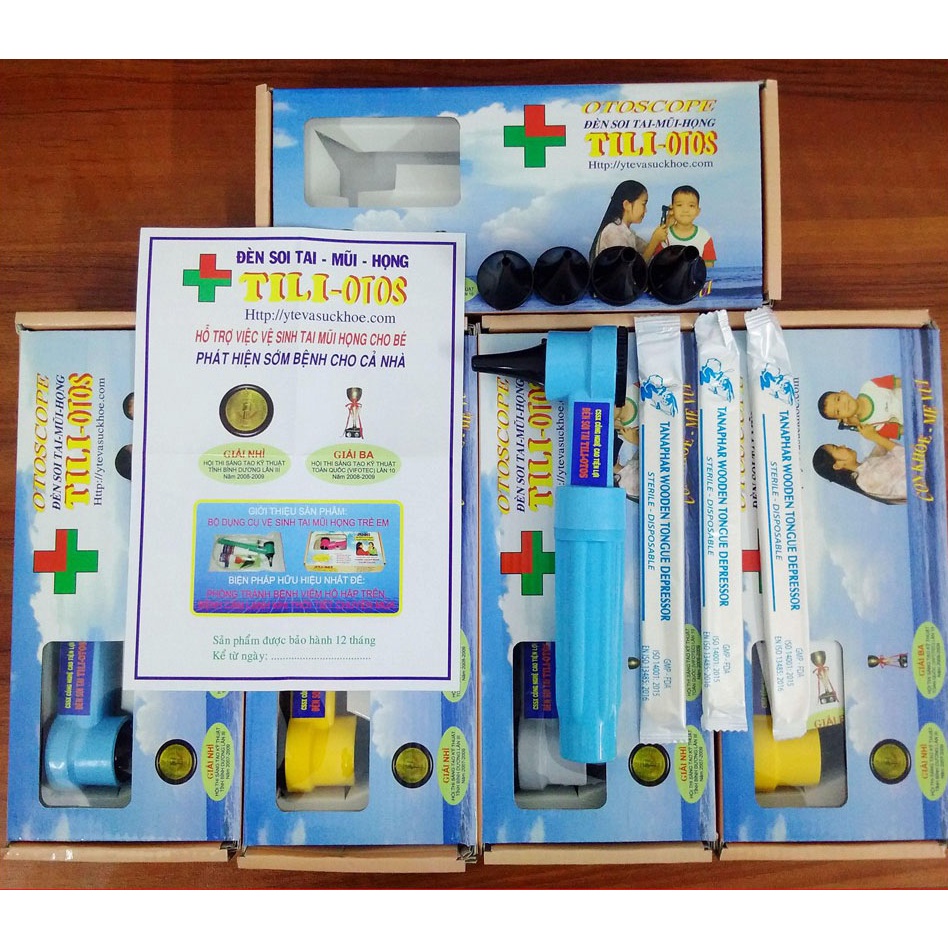 Đèn Soi Tai, Mũi, Họng TILI-OTOS Gia Đình, Phòng Khám + Kèm Pin [BH 1 Năm]