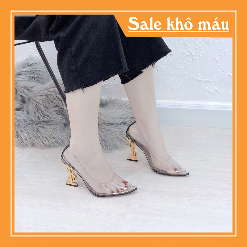 [Sale lỗ] Giày cao gót trong đế 9p lẻ size sale lỗ