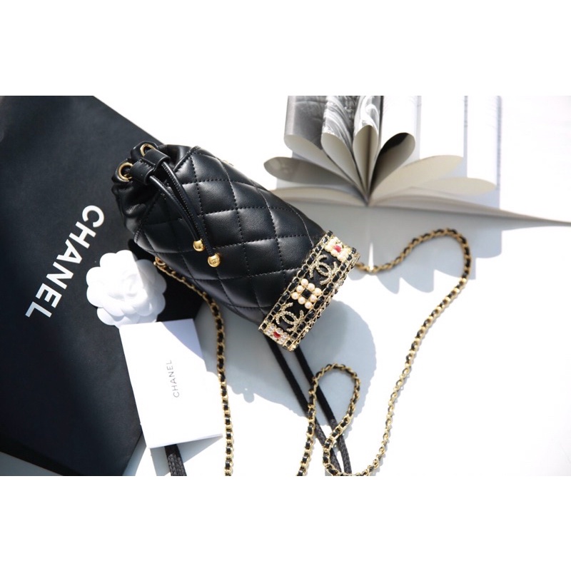 Túi chanel bucket mini size 10x16 fullbox nam châm bill ảnh thật tự chụp