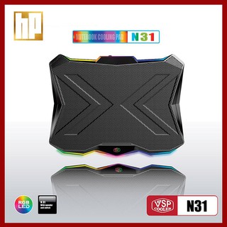 Đế Tản Nhiệt Laptop Máy Tính VSP COOLER N31 LED - Quạt Fan Tản Nhiệt Laptop Máy Tính