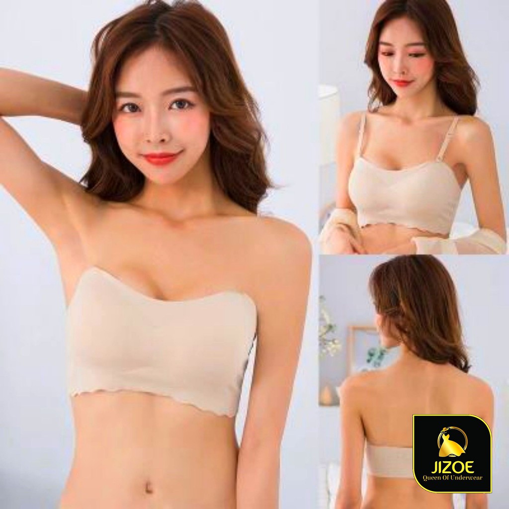 Áo lót nữ dễ thương su đúc cao cấp không đường may thoáng mát hở vai siêu đẹp Sexy gợi cảm JIZOE ALT336