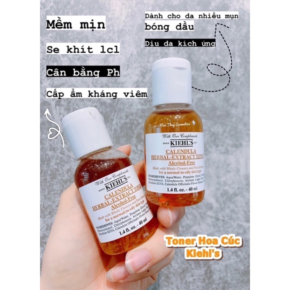 Toner Kiehl's hoa cúc 40ml - Hàng Chính Hãng