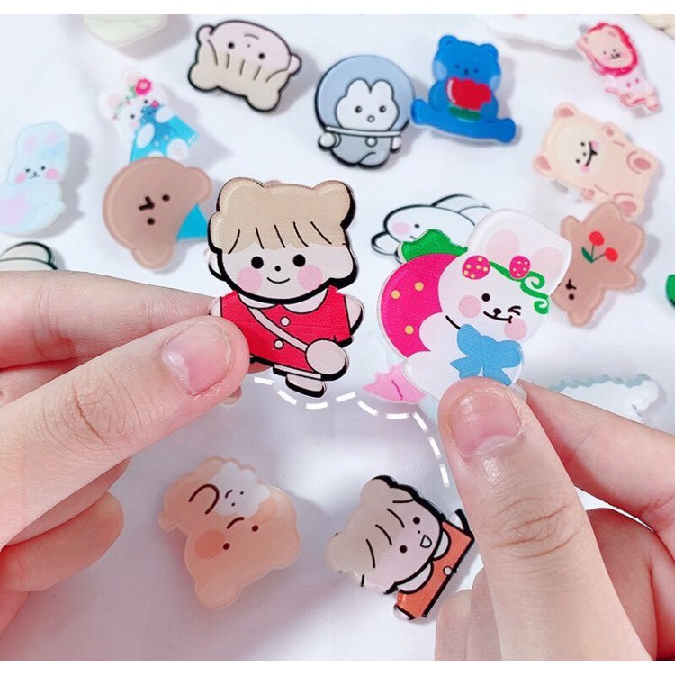 Sticker huy hiệu cài áo , balo nữ ...siêu dễ thương ,đáng yêu