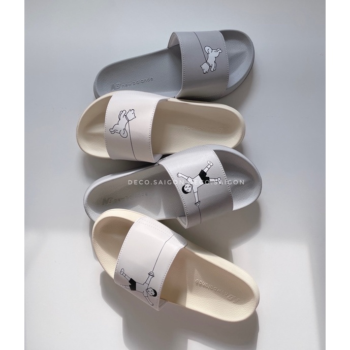 Dép quai ngang thêu họa tiết NB x Noritake Boy & Dog nhiều màu cao 2cm – Hỗ trợ đổi size/tặng kèm box – Deco.saigon