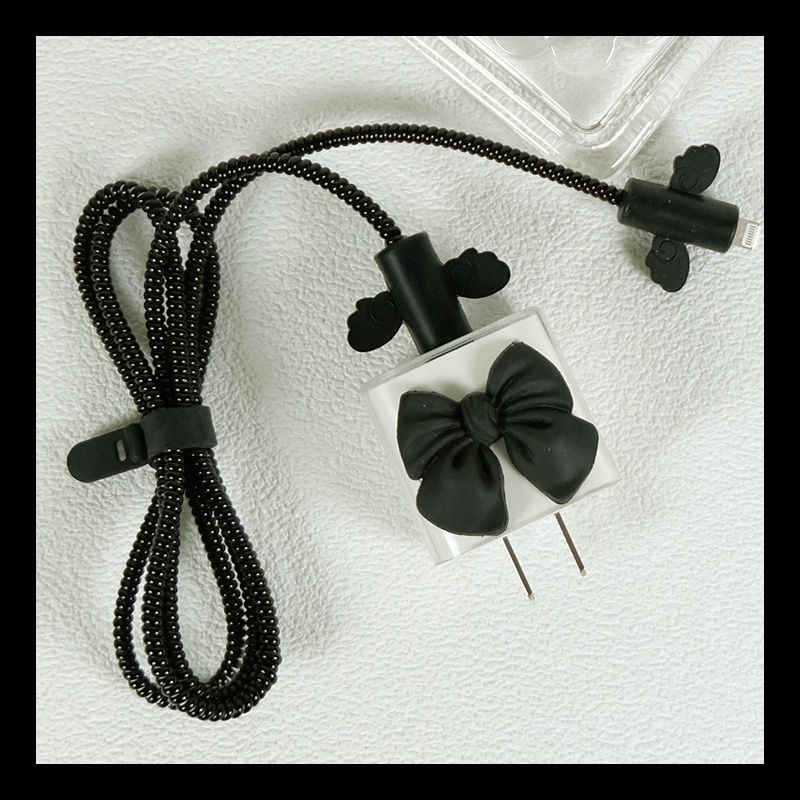 Ốp Điện Thoại Bảo Vệ Cho TPU Black Bow Style compatible for iPhone 11 12 13 Pro Max compatible for iPad Pro Air Mini 18w 20w