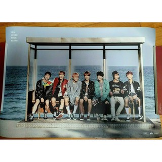 Poster BTS official, chính hãng, có sẵn, hình ca sĩ, poster album, áp phích, tranh treo tường, you never walk alone