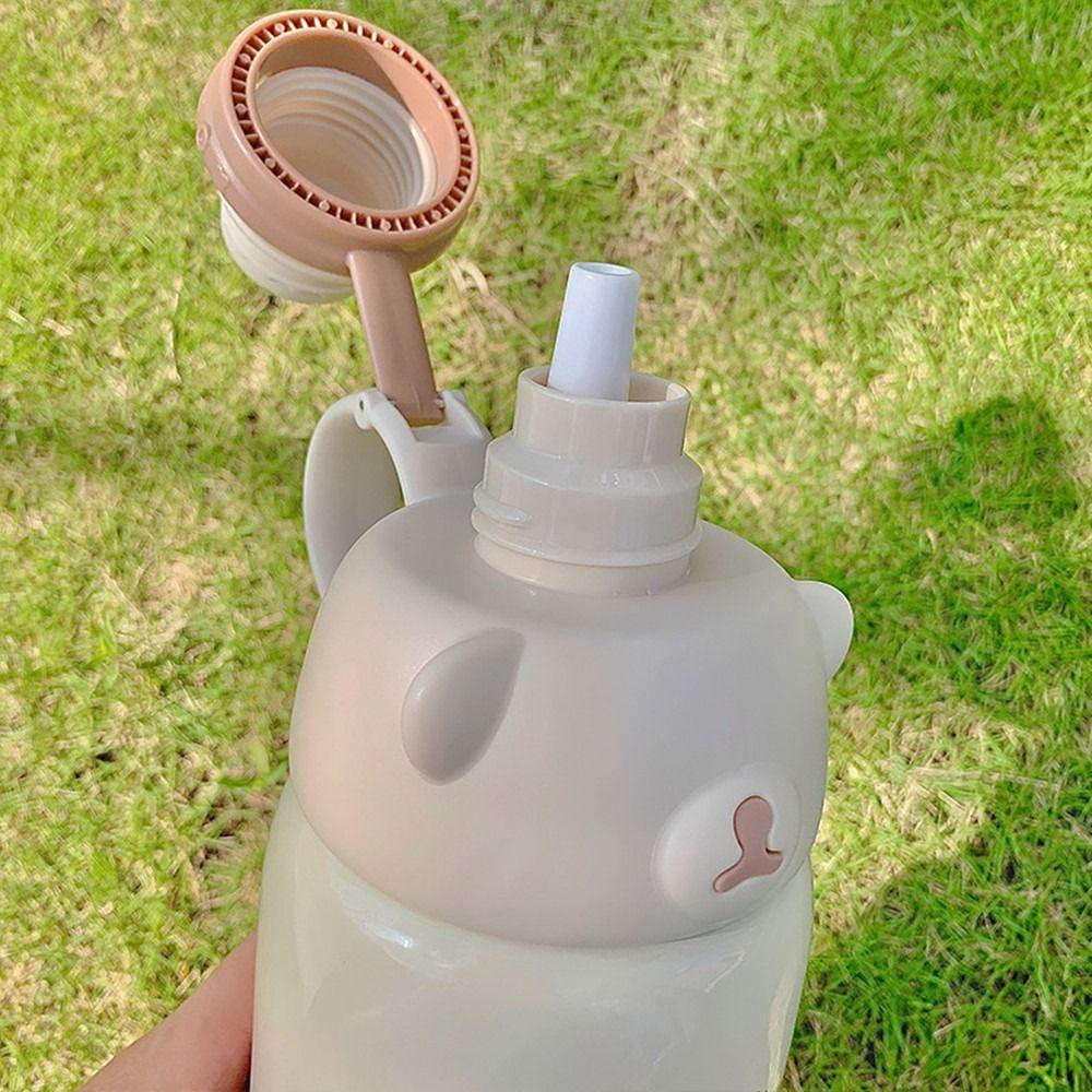 Bình Nước Giữ Nhiệt Dung Tích Lớn 1130ML Thiết Kế Dễ Thương Kèm Ống Hút Tiện