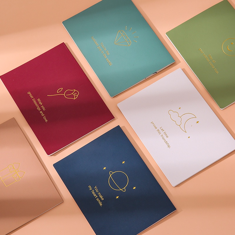 Thiệp giáng sinh màu đồng trơn kèm phong bì