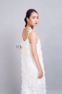 Đầm Maxi Trắng Hai Dây Freesize