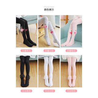 Quần Tất Cotton Họa Tiết Hoạt Hình Đáng Yêu Cho Bé Gái