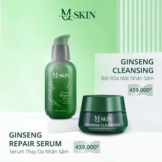combo tái tạo da genshin repair và bột rửa mặt mq skin