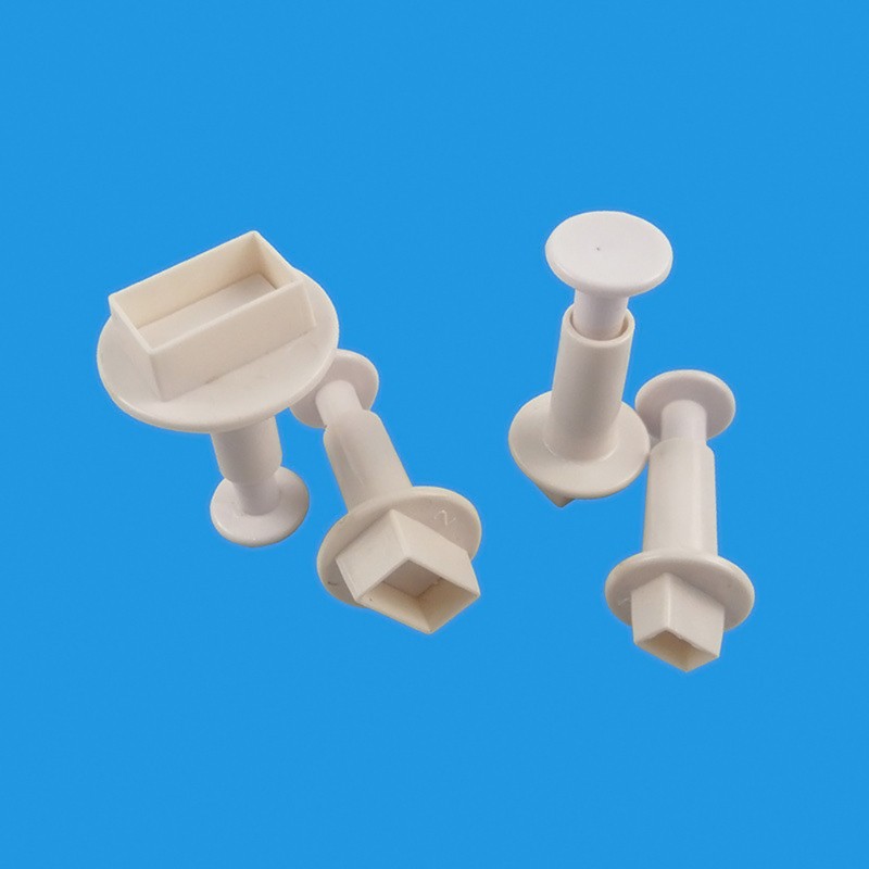 4 Khuôn ấn cắt bánh hình chữ nhật bằng nhựa