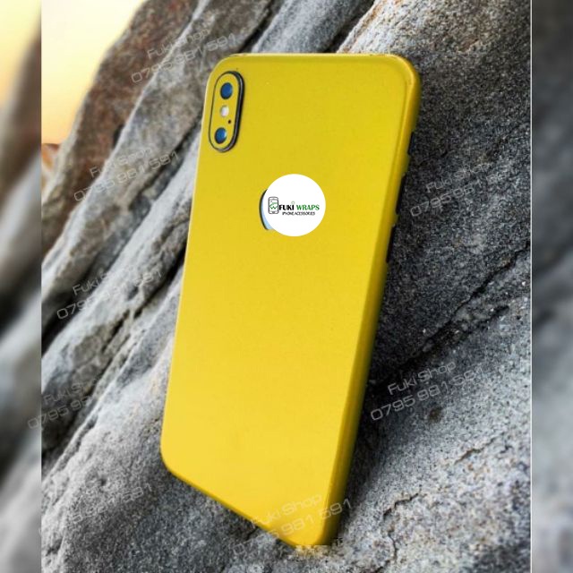 Tấm dán Skin Mặt sau Vàng Bóng Dành cho 5 6 7 6plus 7plus 8plus X XR XSMAX 11 PRO MAX 12 PRO MAX