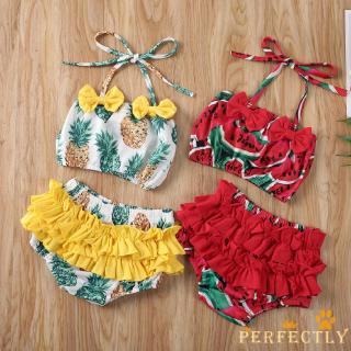 Bộ bikini 2 mảnh in hình quả dứa xinh xắn cho bé gái
