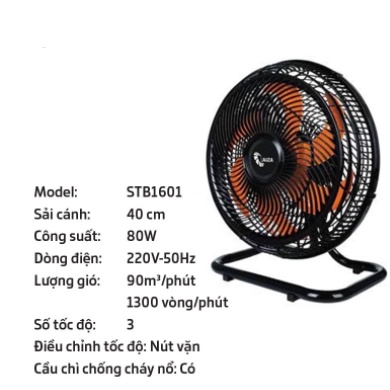 [GIAO HỎA TỐC TRONG NGÀY] Quạt sàn Asia TURBO 6 cánh - bán công nghiệp - ASSTB1601-DV0 - chính hãng bảo h