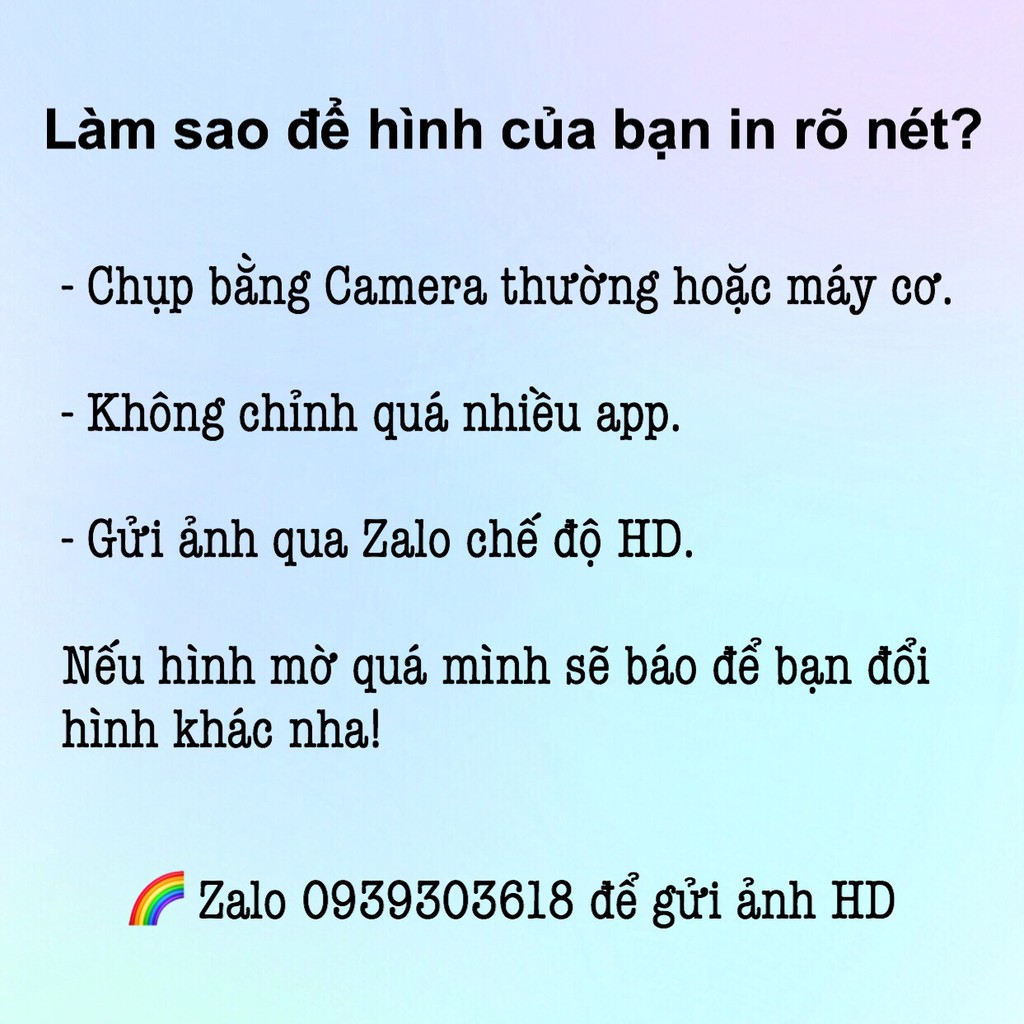 COMBO 30 ảnh - In ảnh Polaroid theo yêu cầu size 6x9 mini - chất lượng cao - 1.5k /tấm