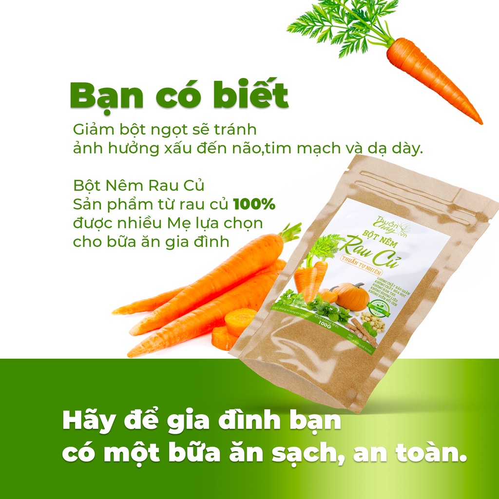 Hạt Nêm Chay Rau Củ Thuần Chay Không MSG 500G