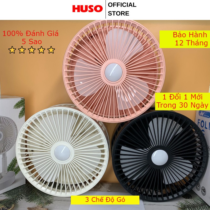 Quạt tích điện gập gọn Mini Pin kép Folding 2058 sạc tích điệt ích hợp đèn ngủ pin 4-6 giờ