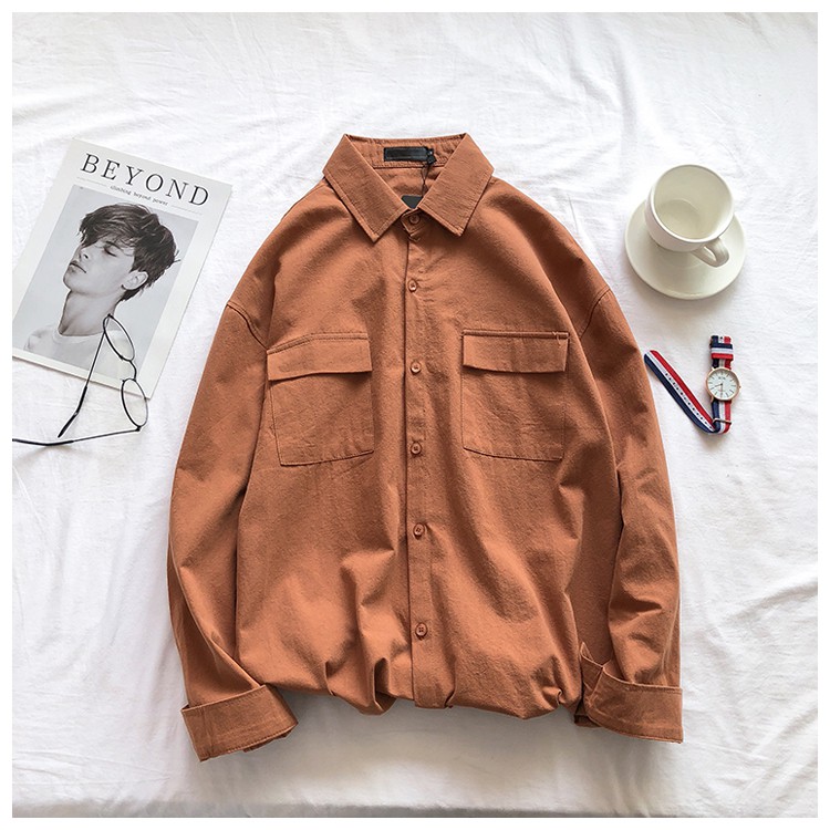 Áo sơ mi nam Form Rộng Chất Đũi phong cách Hàn Quốc Trẻ Trung - KB26 | BigBuy360 - bigbuy360.vn