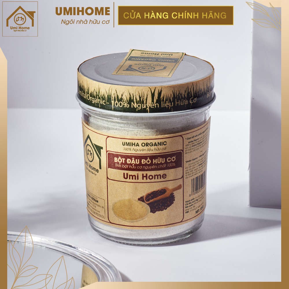 Combo Ngăn Ngừa Viêm Nang Lông vàTẩy Da Chết UMIHOME gồm Bột Đậu Đỏ 125g, Mỡ Trăn 30ml hữu cơ.  Tặng Dầu Quả Bơ 10ml