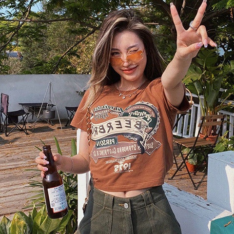 ◄✘Áo Thun 100% Cotton Nguyên Chất Ngắn Tay Phong Cách Âu Mỹ Thời Trang Mùa Hè 2022