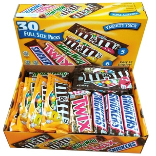 Kẹo socola M&M MARS CHOCOLATE VARIETY 30 gói