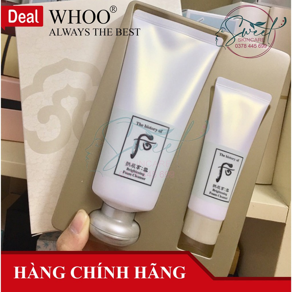 Sữa rửa mặt dưỡng trắng da Whoo Brightening Cleansing Foam -MS05