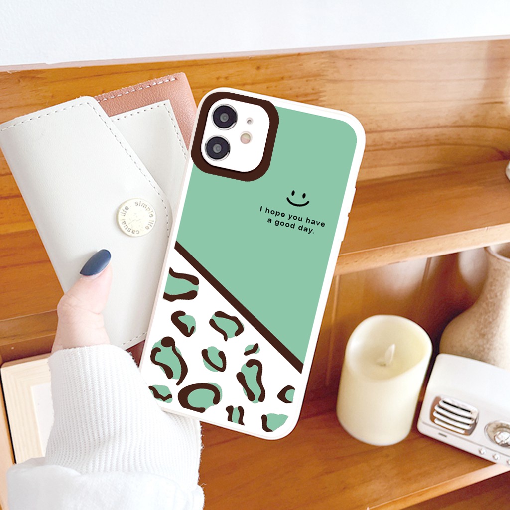 Ốp iphone - Ốp lưng iphone cạnh vuông viền camera Good day dành cho ip 6 đến 14promax - G56