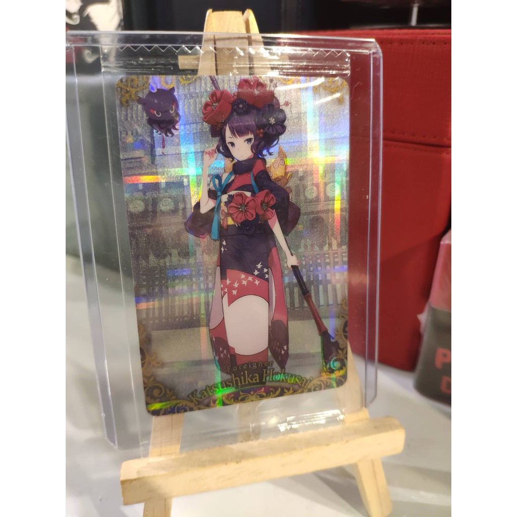Thẻ bài sưu tầm bánh xốp Fate Grand Order FGO Katsushika Hokusai SR - Secret Rare - Tặng bọc bài nhựa bảo quản