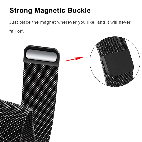 Milanese Watchband for Garmin Fenix 3/HR/5X/5S Plus fenix6 20 22 26mm Quick fit Straps Quick Release Band Magnet Strap