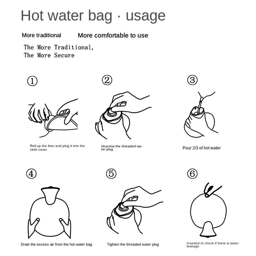 EBINLANDS Túi Chườm Nước Nóng Giữ Ấm Tay Chân Mềm Mại Dễ Thương