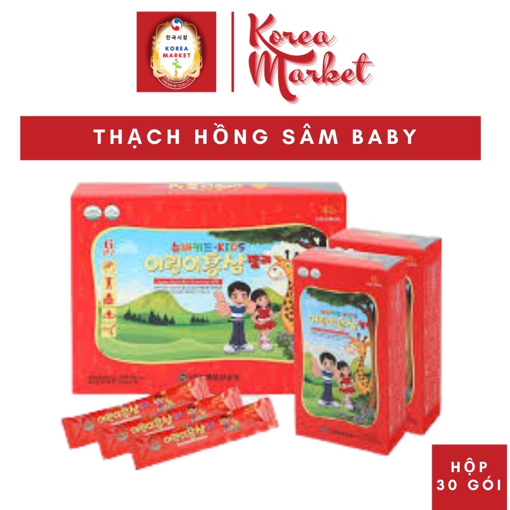 Thạch Hồng sâm baby hươu cao cổ_ Hộp 30 gói