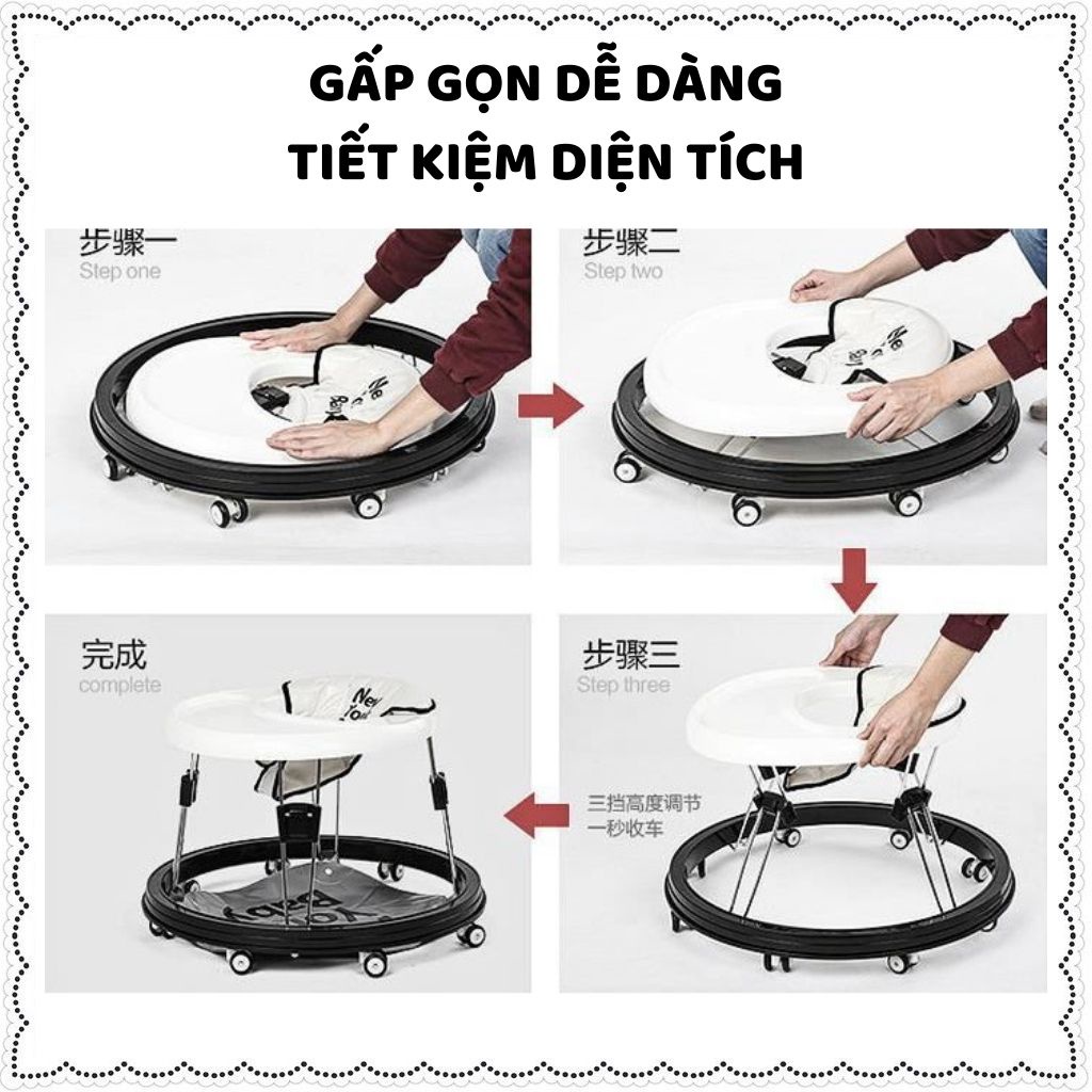 Xe tập đi Katoji cho be cao cấp Nhật Bản Xe tròn tập đi cho bé ngăn chân đi vòng kiềng chữ O chống lật cho bé