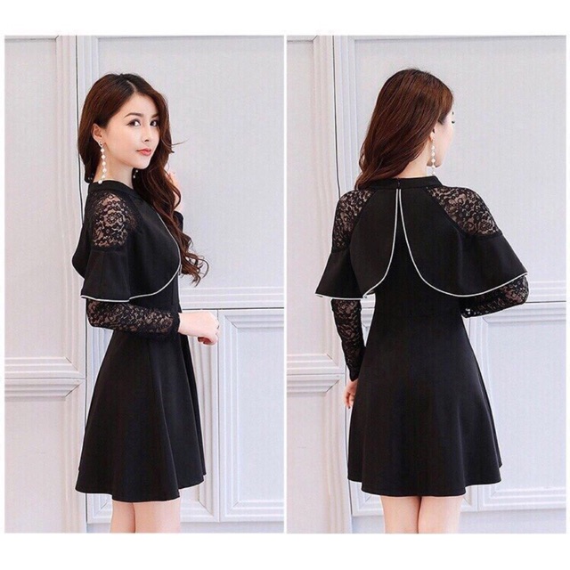 ĐẦM XOÈ PHỐI REN CAO CẤP -Hàng nhập