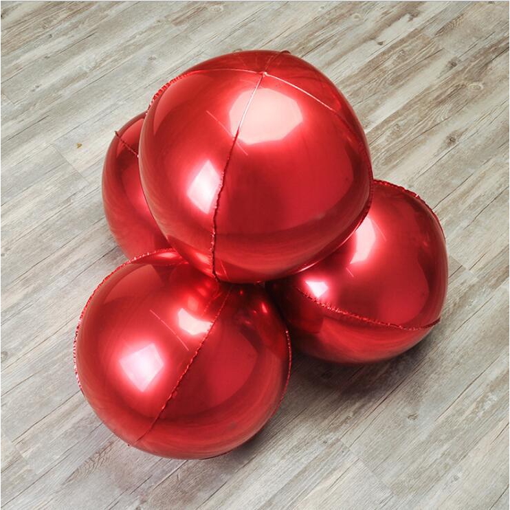 Bong bóng lá nhôm hình tròn trang trí tiệc sinh nhật 4d 22inch