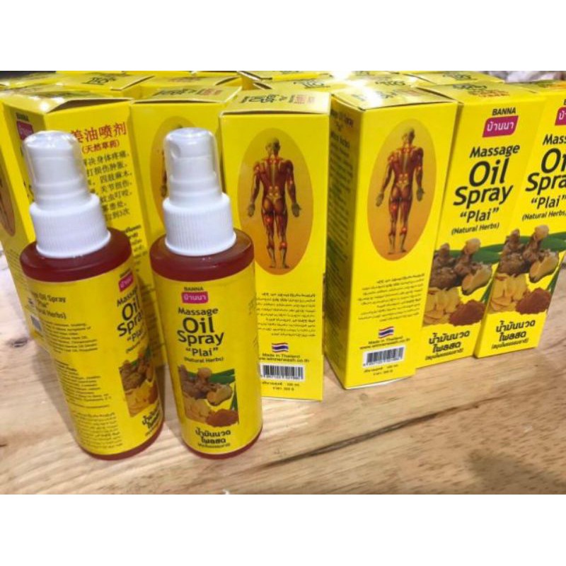 Dầu xịt xoa bóp gừng, khuynh diệp Oil Spray Thái Lan