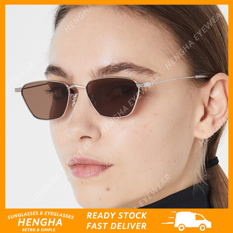 Kính mát nữ gọng vuông nhỏ bằng kim loại thời trang