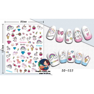 Nail Sticker - Dán Móng Tay Unicorn