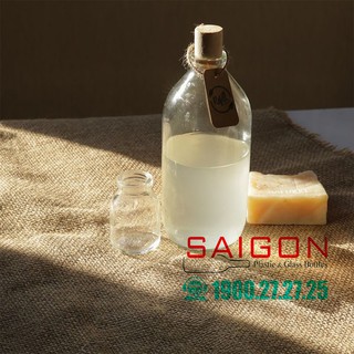 Chai Thủy Tinh Tròn Miệng Nhỏ 500ml | 300ml Nút Gỗ Bần