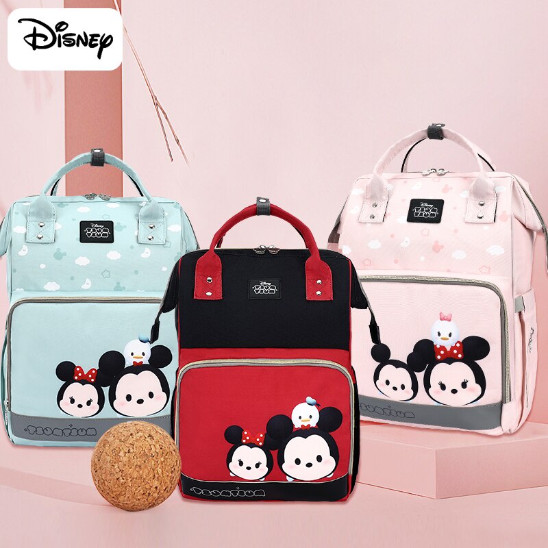 Balo in hoạt hình Disney dễ thương chống nước đa chức năng sức chứa lớn cho mẹ bỉm sữa
