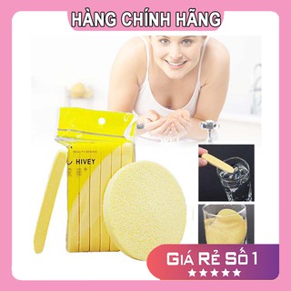 Bông tẩy trang Chivey, Bông nở rửa mặt 12 miếng, mút bọt biển siêu mềm rửa mặt sạch BONGTAYTRANG1K