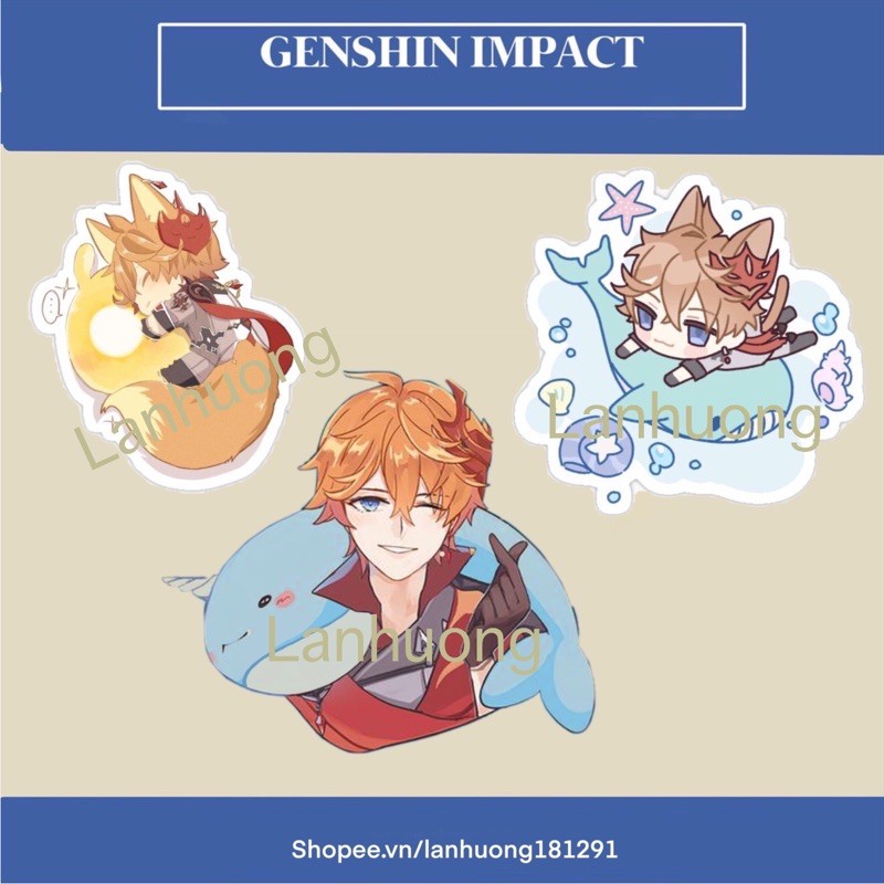 set nhãn dán Childe Genshin Impact