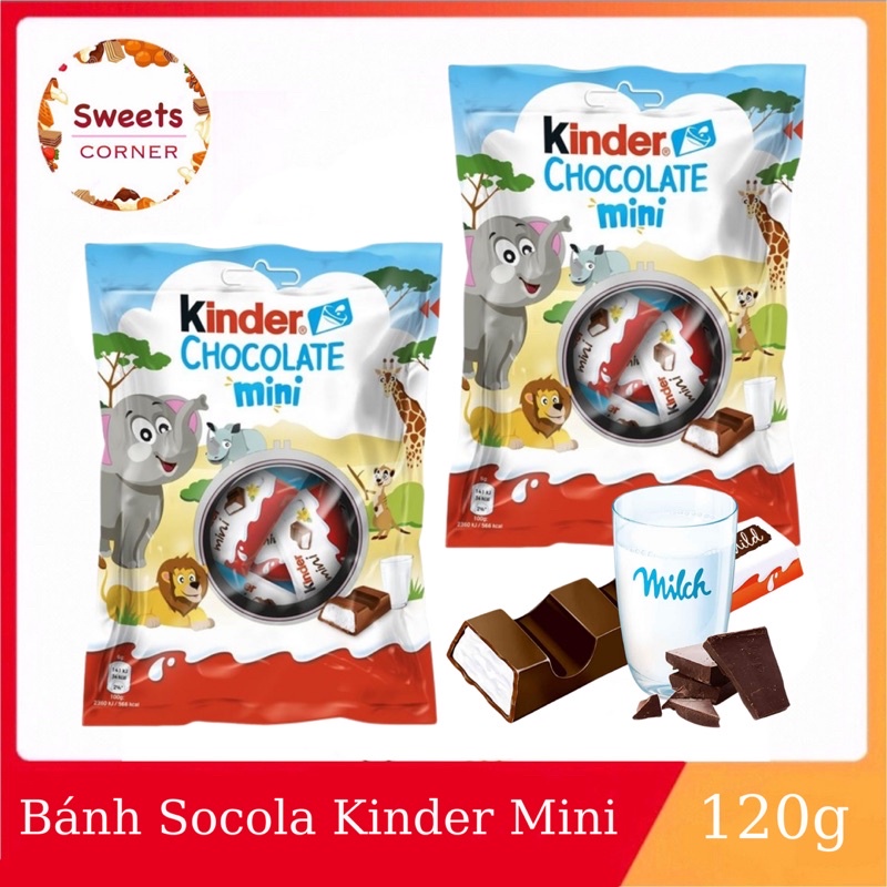 Bánh Chocolate Kinder nhân kem sữa 10 thanh