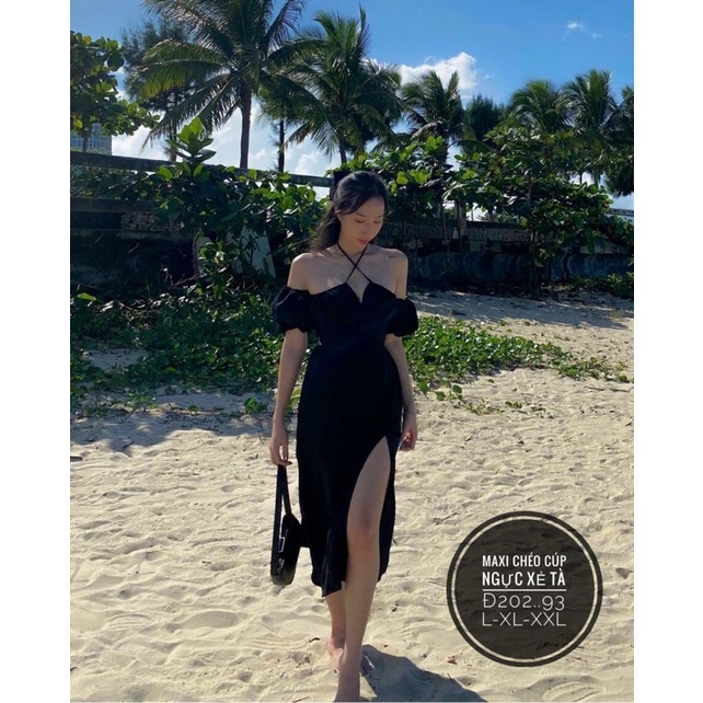 Đầm bigsize Maxi biển sexy siêu dể thương 65-85kgẢnh số 2-4-5Mẫu bigsize mặc
