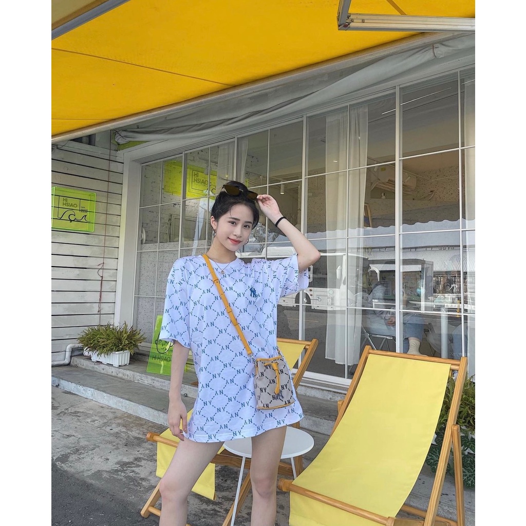 Túi MLB Mini Monogram Diamond Jacquard  Bucket Bag New York Yankees - Túi đeo chéo mini MLB chính hãng