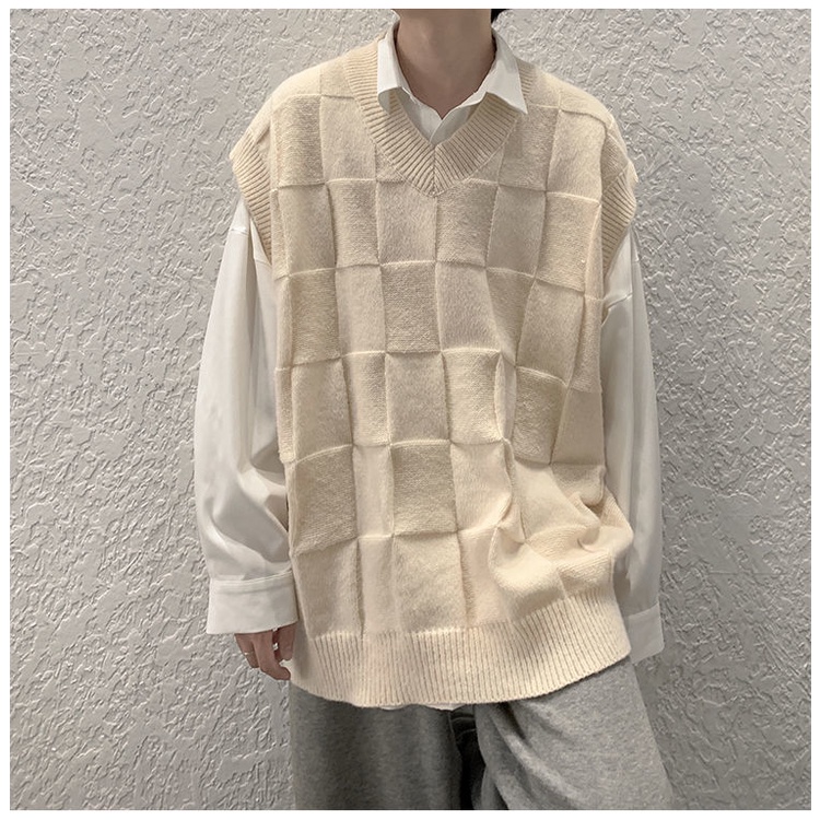 Áo Sweater Sát Nách Dáng Rộng Dày Dặn Ấm Áp Cho Nam Mùa Đông