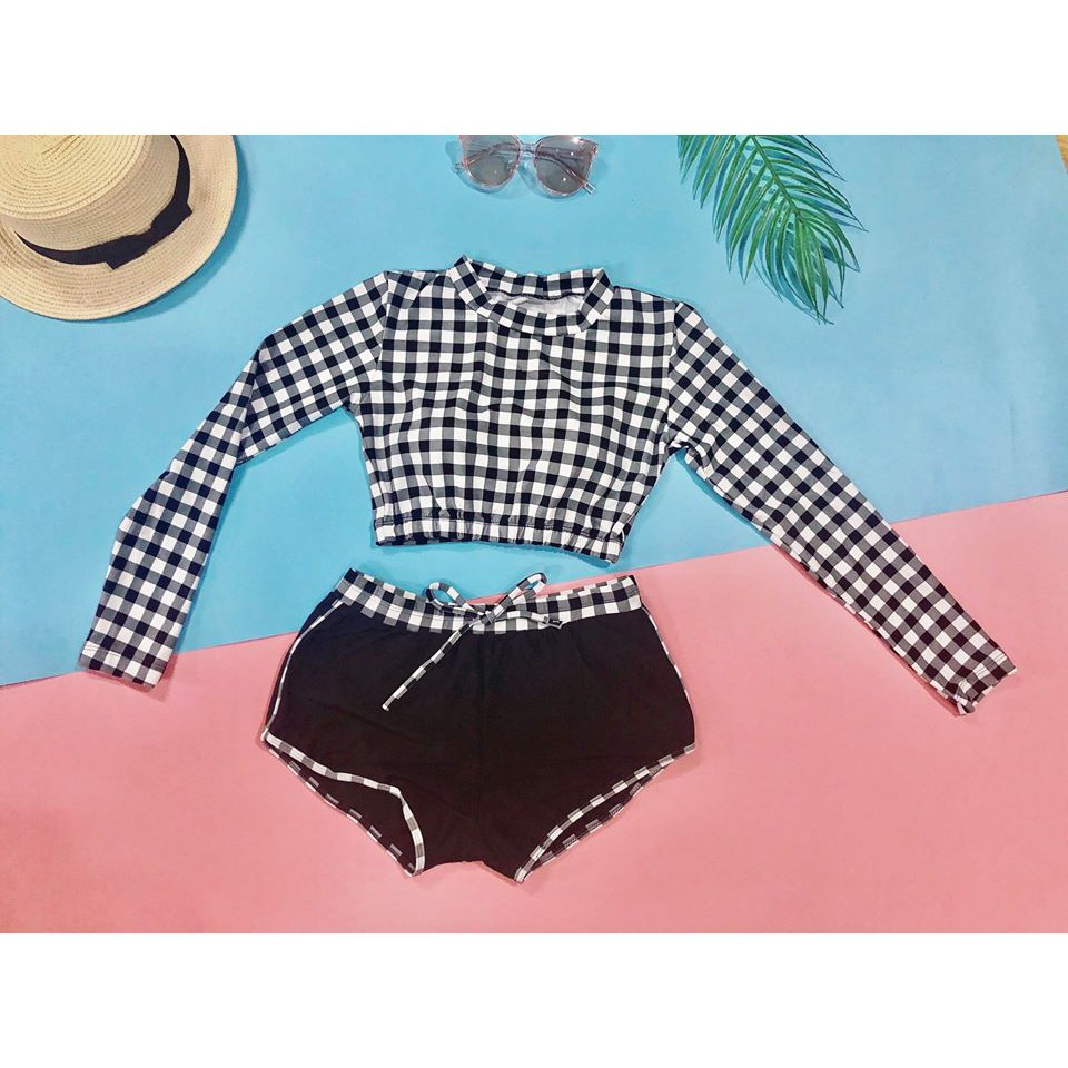 [Mã FAXANH245 giảm 10K đơn 50K] Đồ bơi nữ bèo lưng đan ô váy đuôi cá | BigBuy360 - bigbuy360.vn